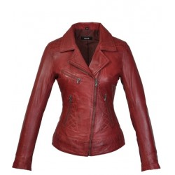 Dames Leren jas Carlo sacchi Jane 2 rood Dames Leren jas Carlo sacchi Jane 2 rood